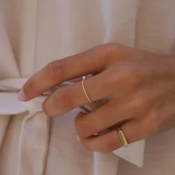Anillo Cuerda Fina Oro
