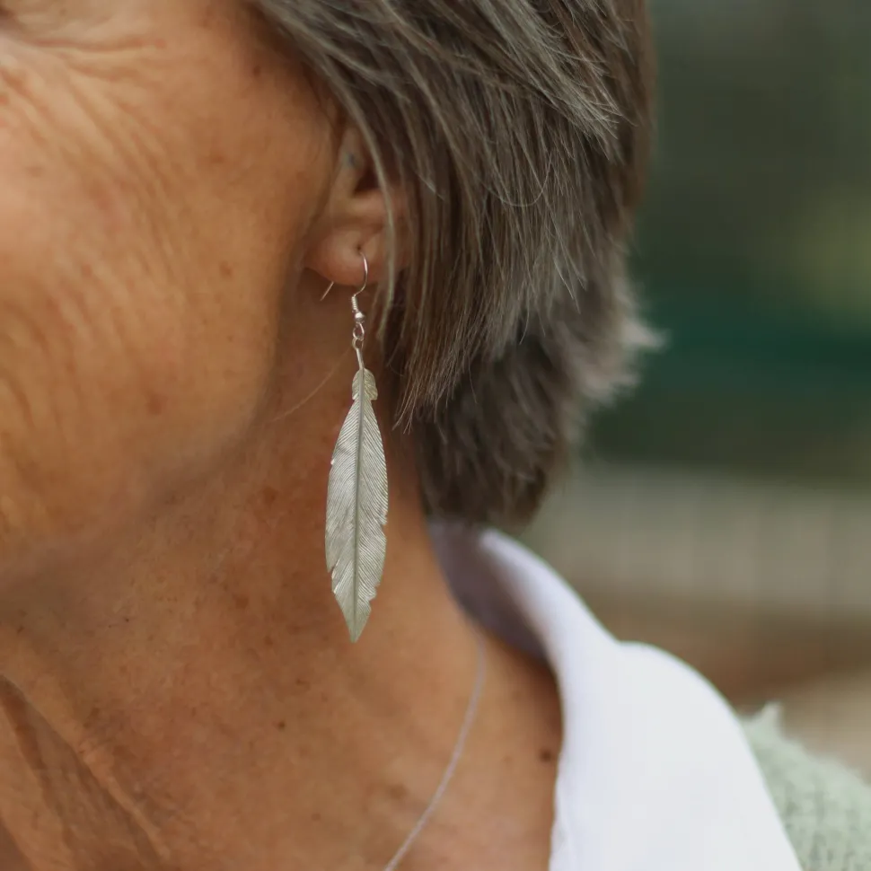 Pendientes Pluma